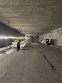 Ring 1, ned senking av veibane