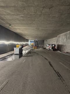 Ring 1, ned senking av veibane